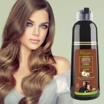 Disaar Organic Brown Hair Care Dye Shampoo 400ml - Brown Color