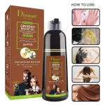 Disaar Organic Brown Hair Care Dye Shampoo 400ml - Brown Color - Image 2