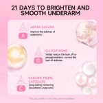 Lunoon Sakura Gluta Brightening Underarm Cream - 30g - Image 6