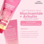 Luxe Organix Niacinamide + Arbutin Healthy Light Whitening Serum Lotion - 350ml - Image 4