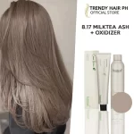 Bremod Performance 8.17 Milk Tea Ash Hair Color + Oxidant Cream 12% - 100ml+100ml - Image 2