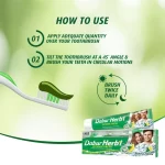 Dabur Herbal Intense Fresh Gel Toothpaste With Tooth Brush Free - 150g - Image 6