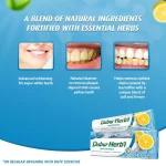Dabur Herbal Whitening Salt & Lemon Toothpaste With Tooth Brush Free - 150g - Image 4