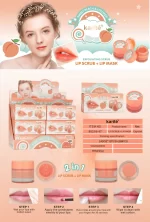 Karite Lip Scrub + Lip Mask Sweet Peach 2 IN 1 - 10g+6ml - Image 2