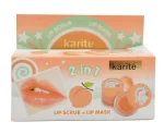 Karite Lip Scrub + Lip Mask Sweet Peach 2 IN 1 - 10g+6ml - Image 3