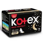 Kotex Maxi Protect Thick Pads Overnight Protection With Wings - 16Pcs
