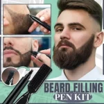 Men’s New Beard Filler Pen & Brush Kit - Dark Brown - Image 2