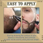 Men’s New Beard Filler Pen & Brush Kit - Dark Brown - Image 5