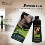 MOKERU Shampoo Noni Fruit Black Hair Dye - 500ml - Image 7