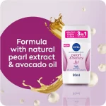 Nivea Pearl & Beauty 3 In 1 Antiperspirant Stick – 50ml - Image 4