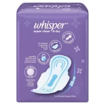 Whisper Super Clean & Dry Long Heavy Flow (28cm) With Wings 8 Sanitary Pads - Image 3