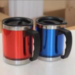 Stainless steel travelling mug 400ml - Image 2