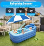 Inflatable bath tub with multifunction use