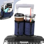 Portable travel coffee holder for suitcase
