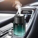Car fragnance humidifier with LED light