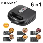 Sokony sandwich maker 6in1 set SK 908 - Image 2