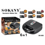 Sokony sandwich maker 6in1 set SK 908 - Image 3