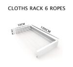 Foldable Clothes 6 Rope Stand